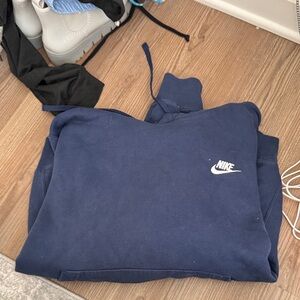 Nike Men's Dark Blue Hoodie